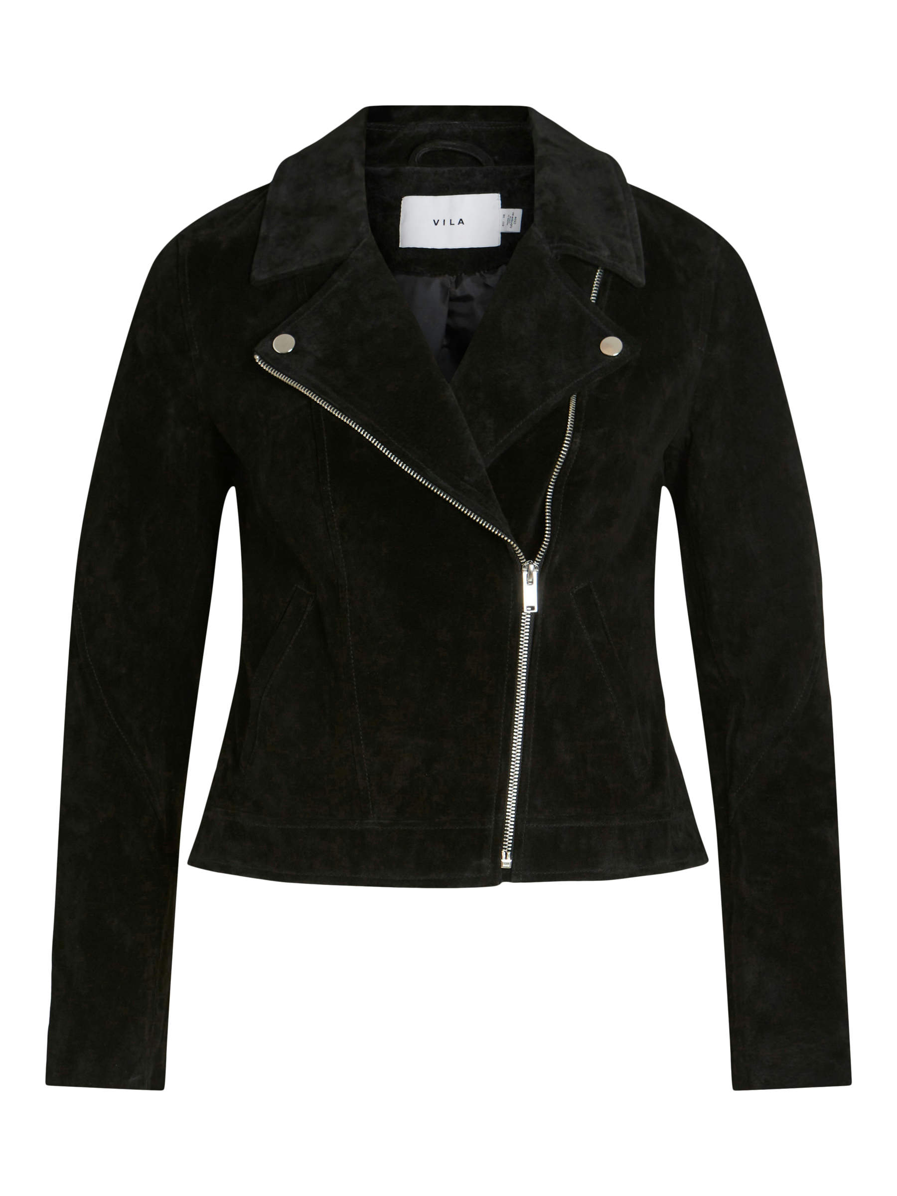 SUEDE BIKER JACKET Black VILA