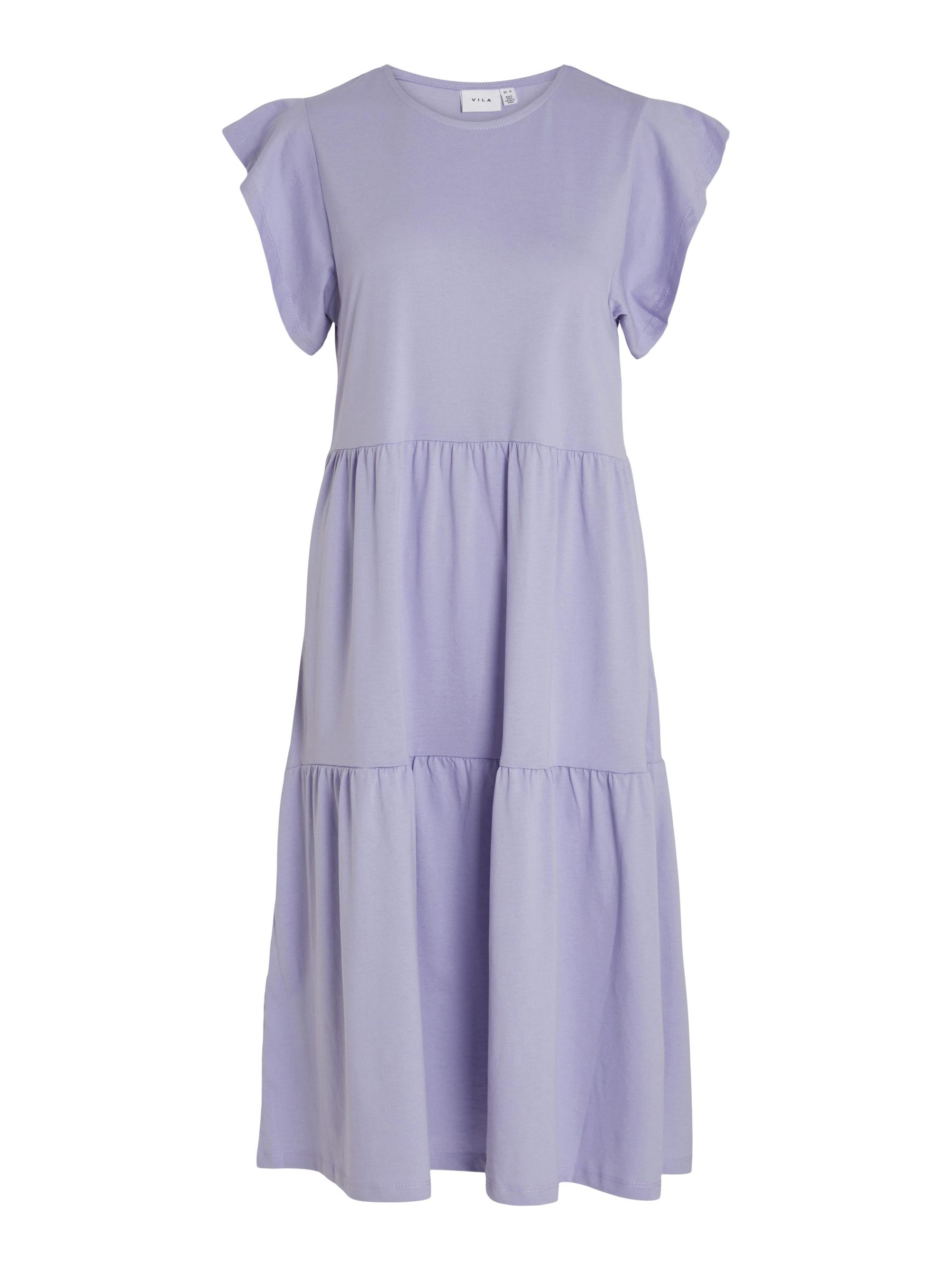 Vila Faith v-neck L/S Midt dress - Black main image 0