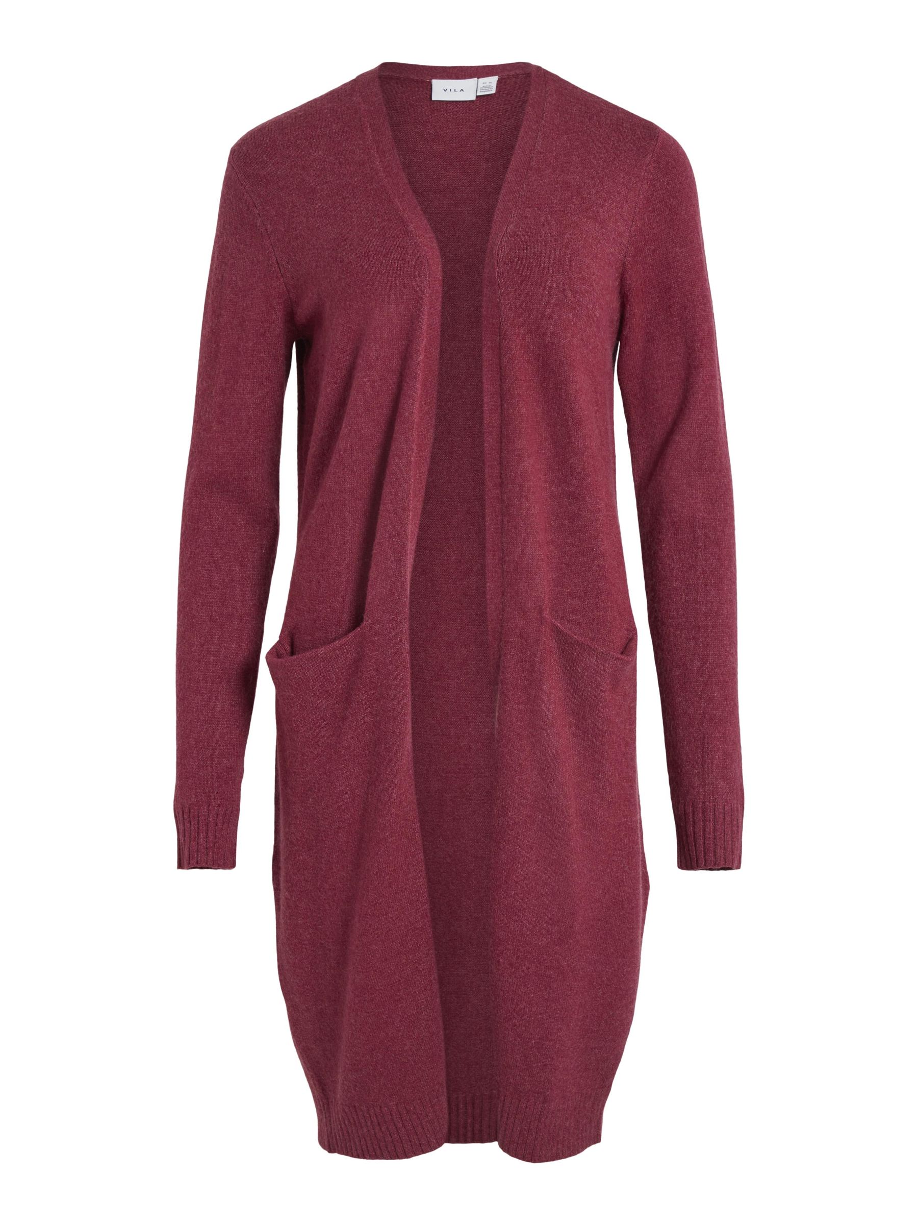 LONG KNITTED CARDIGAN Purple VILA