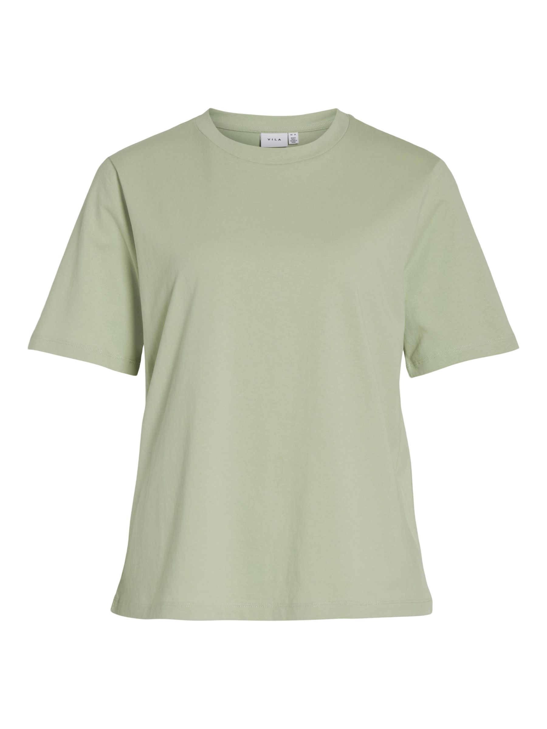 BASIC COTTON T-SHIRT | Green | VILA® | T-Shirts