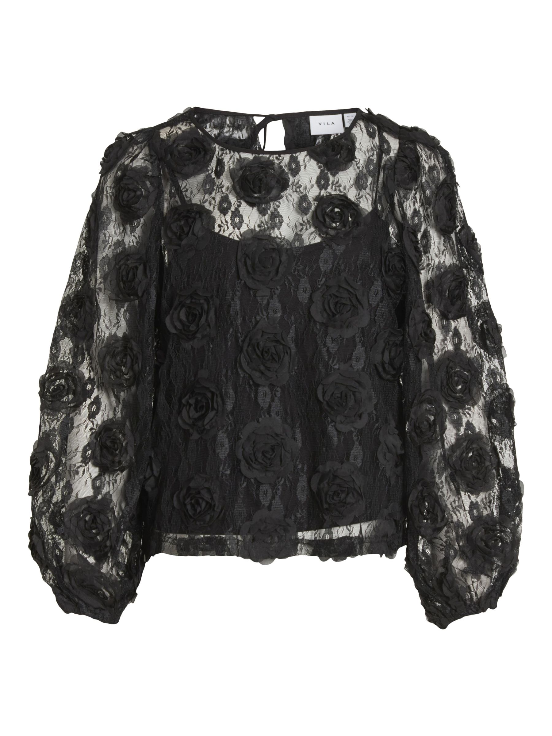 Zwart kanten shirt lange mouwen deals