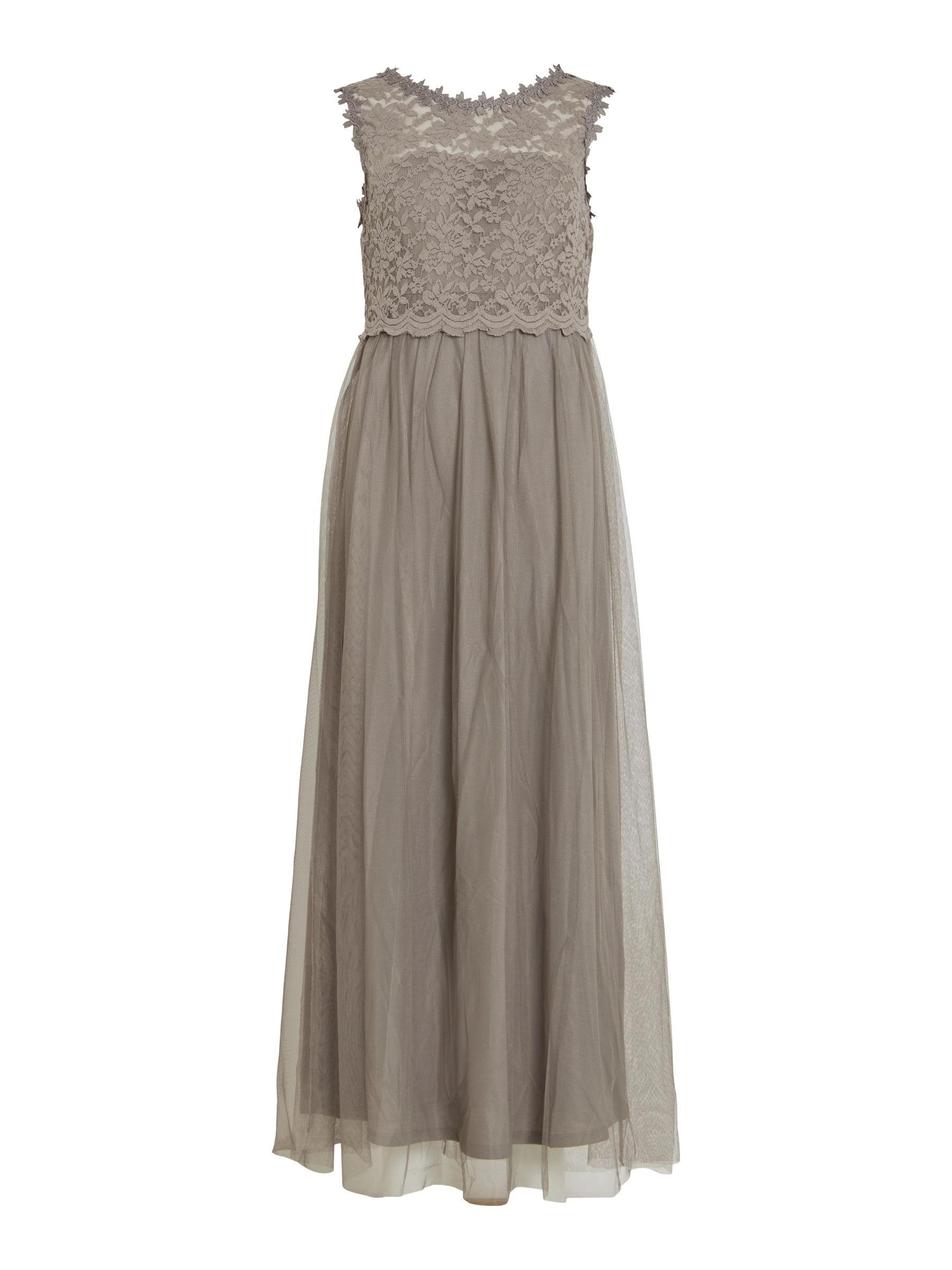 VILYNNEA LACE MAXI DRESS | Grey | VILA®