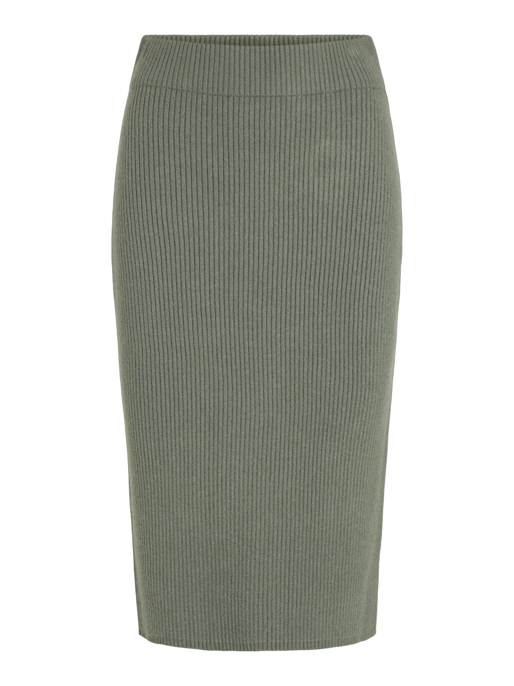 KNITTED PENCIL SKIRT Green VILA