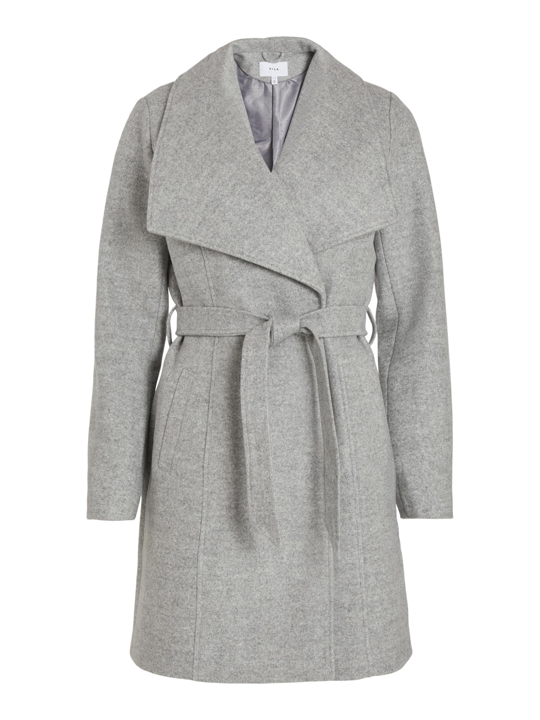 TIE WAIST COAT Grey VILA