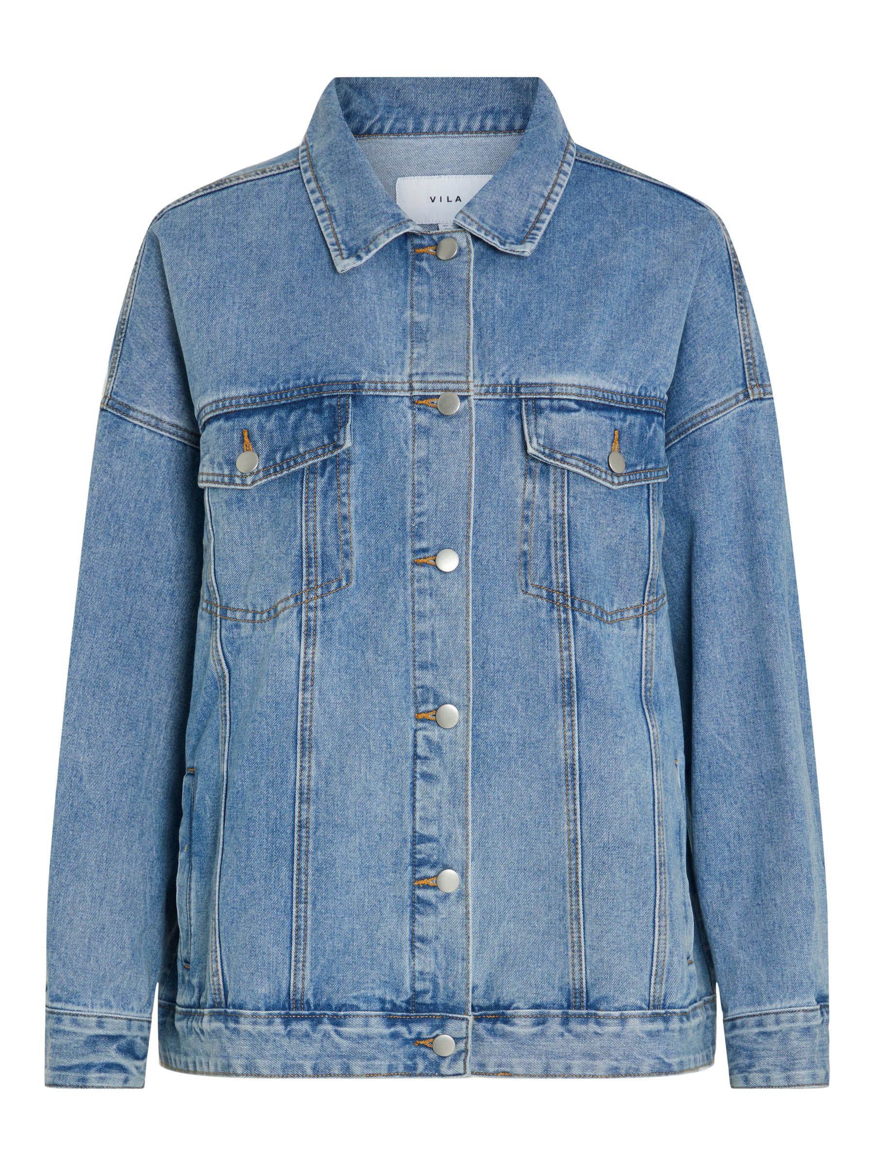VIKIRA BUTTONED DENIM JACKET | Blue | VILA®