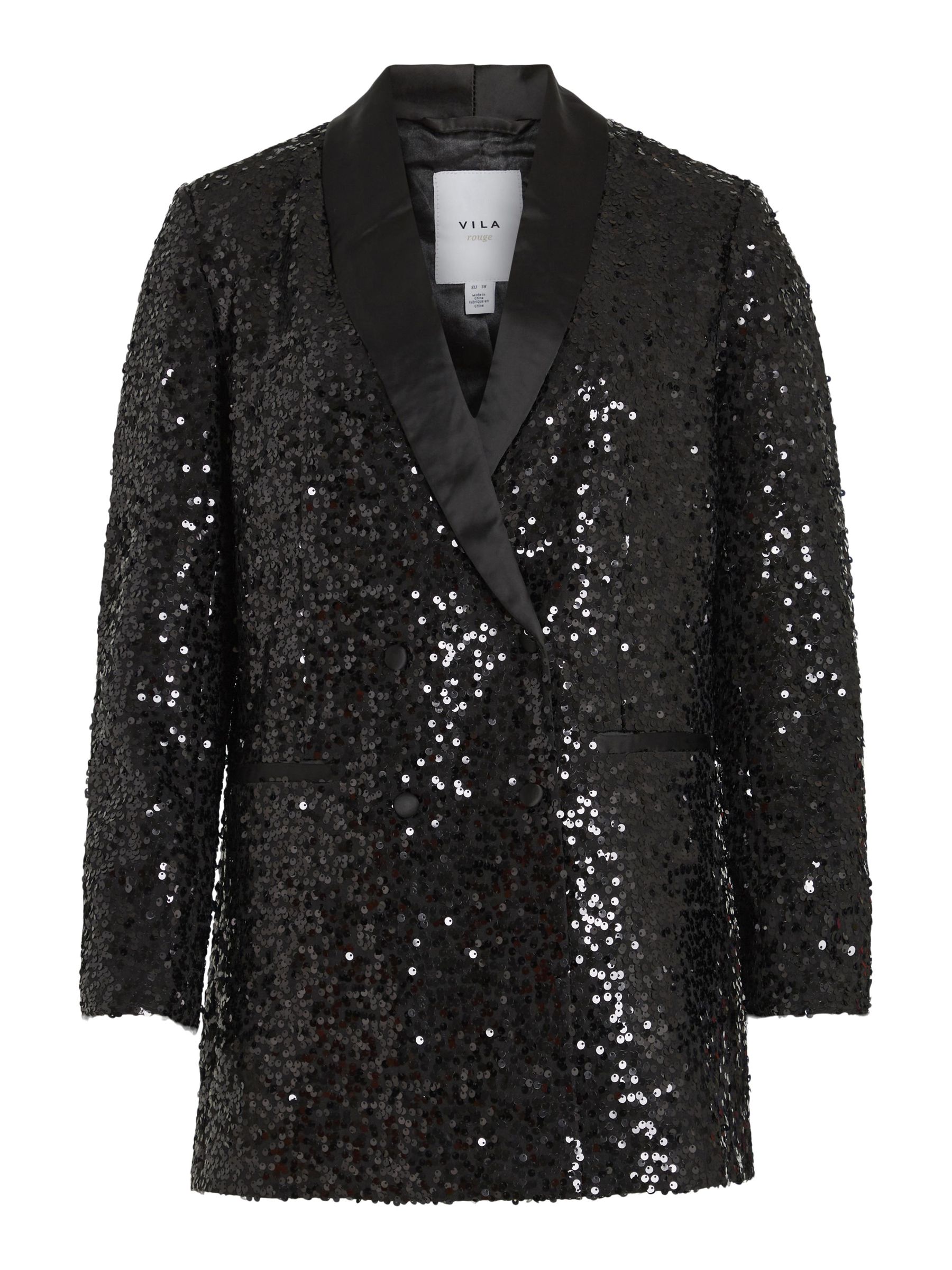 double breasted sequin blazer