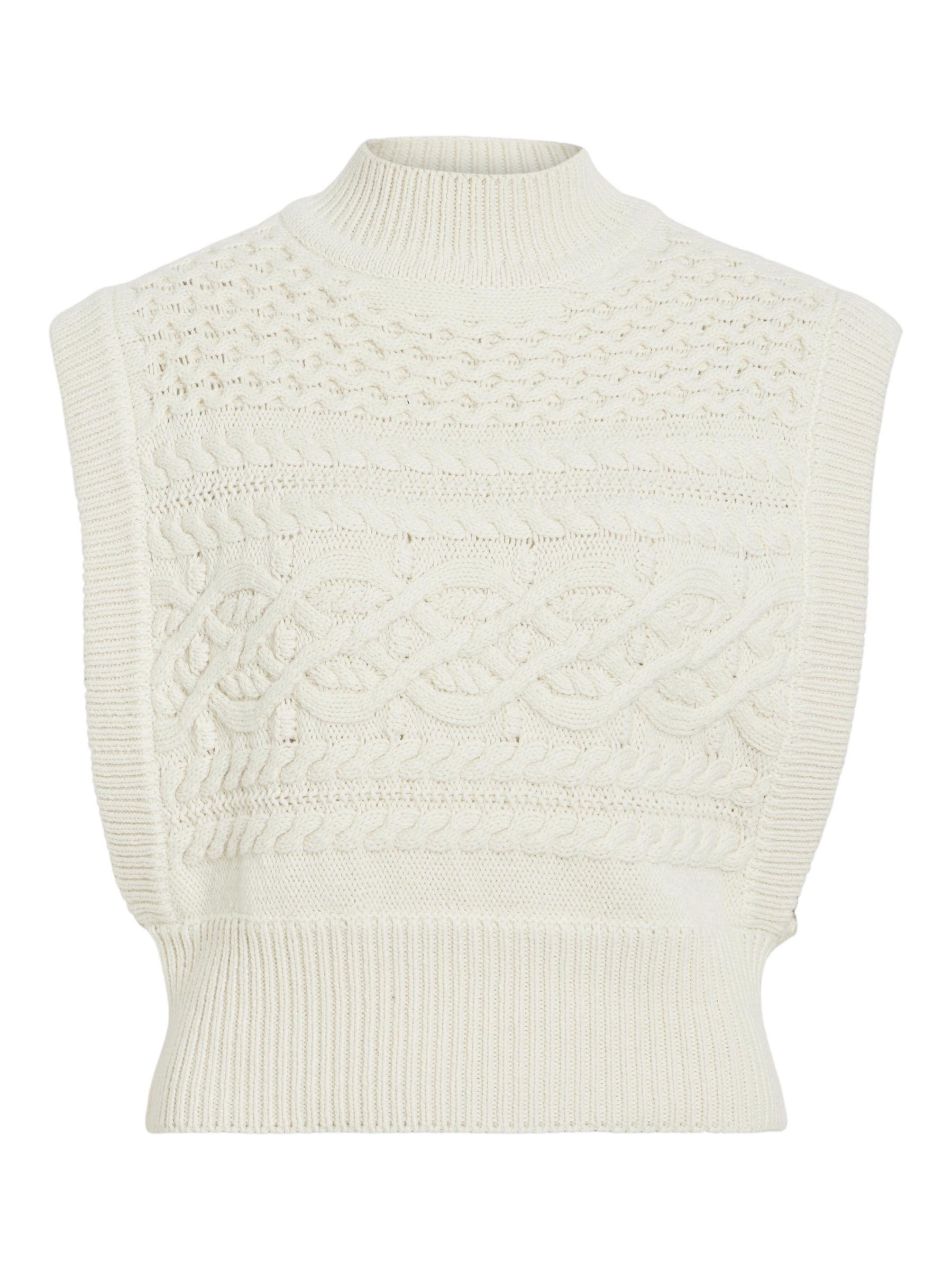 high neck knit vest – Heve