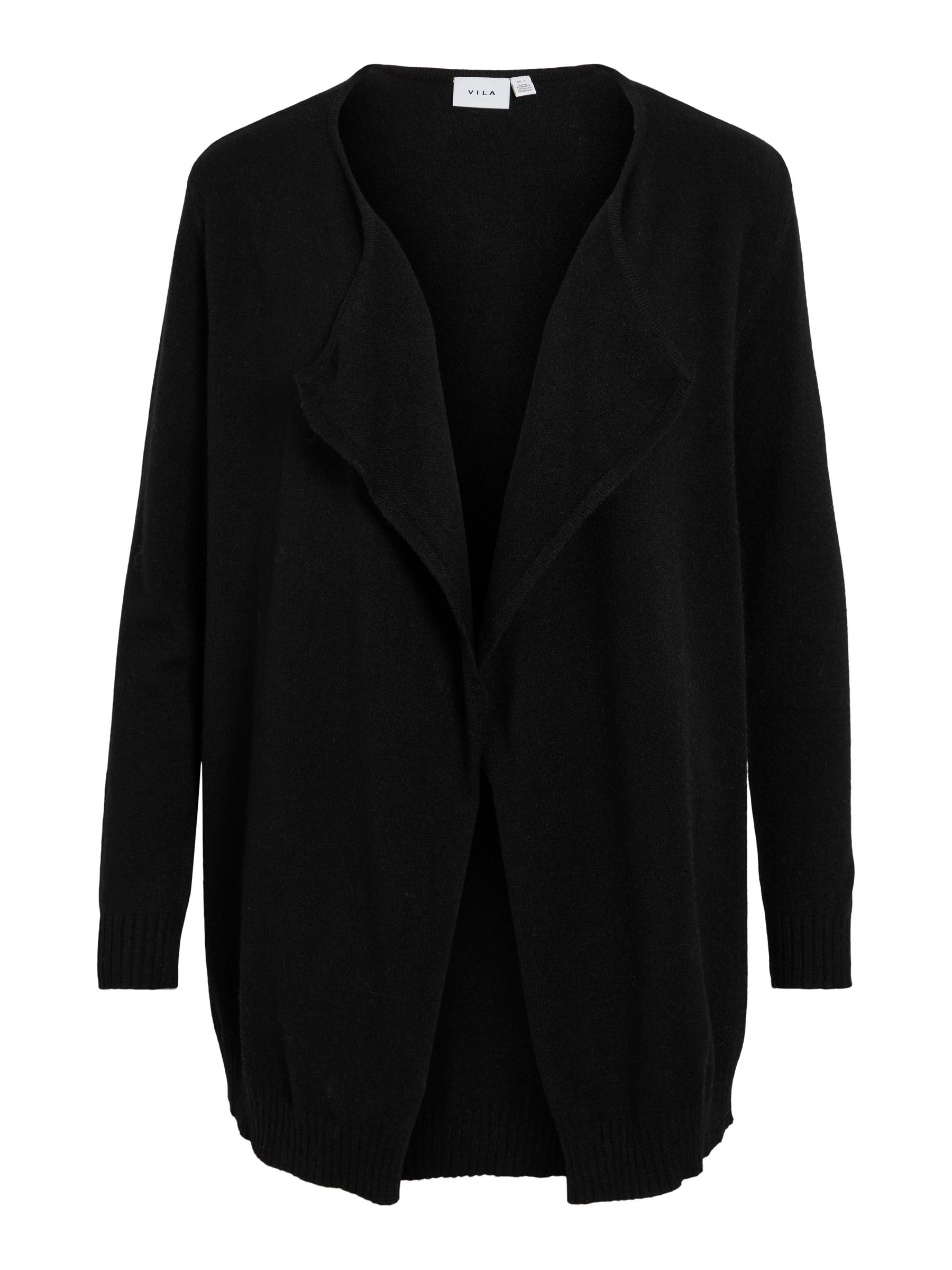 Black open cardigan hotsell