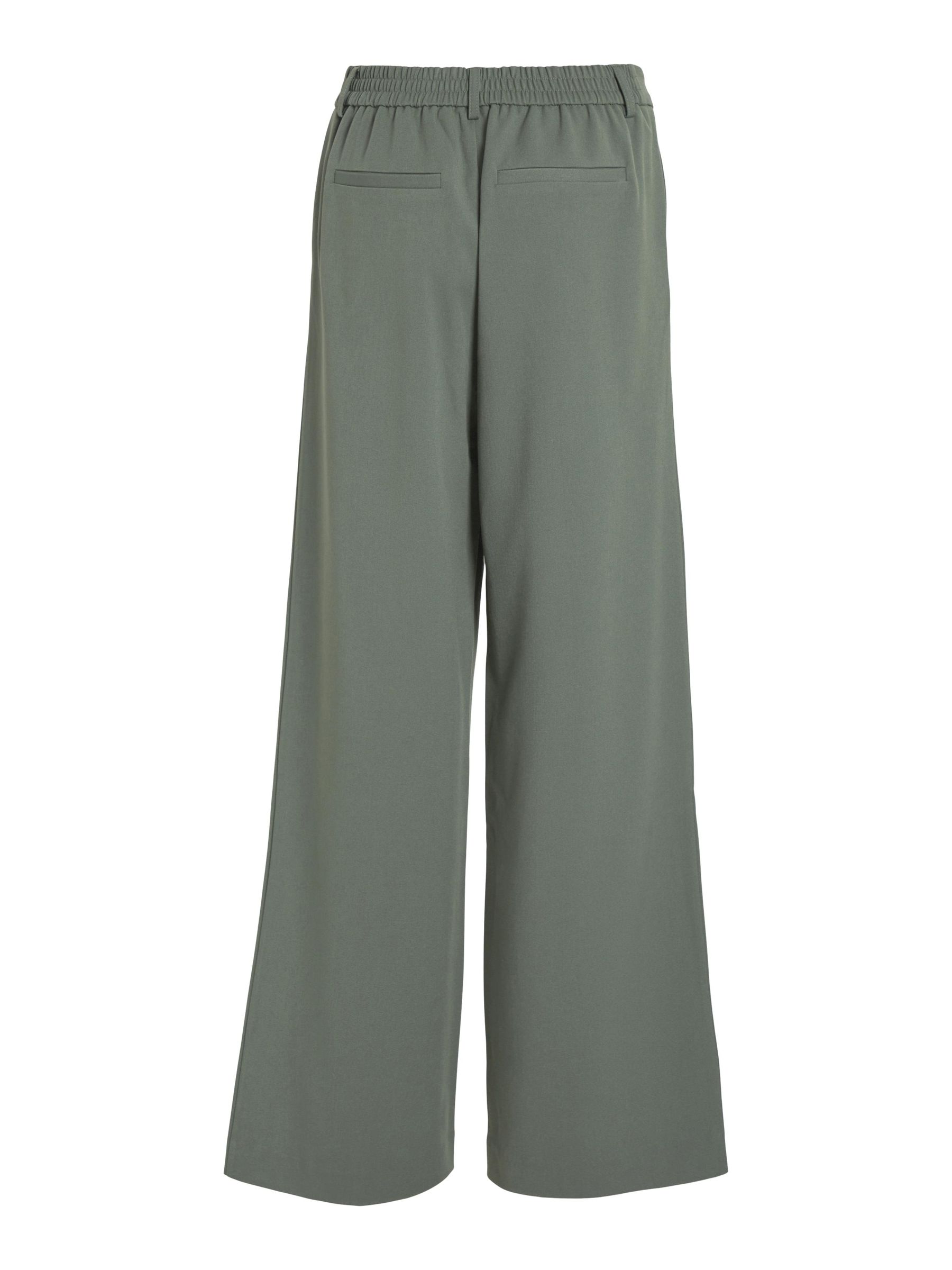 Pantalon vert de gris à jambe large (S) main image 1